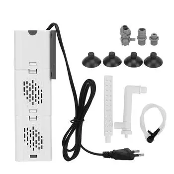 Внутренний аквариумный фильтр 6 Вт, регулируемый кислородный фильтр, внутренняя переработка, 500 л/ч, погружная рыба