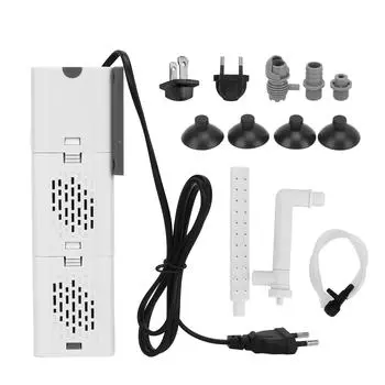 Внутренний аквариумный фильтр 6 Вт, регулируемый кислородный фильтр, внутренняя переработка, 500 л/ч, погружная рыба EU Plug 220V