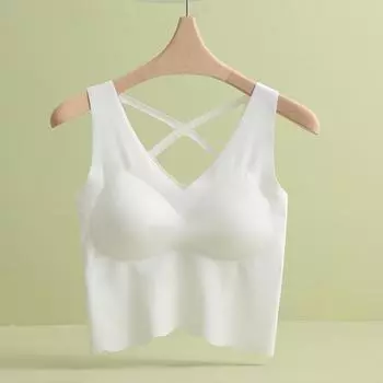 Внутренний чехол дышащий и тонкий, низ верха женский, на весну и осень, сексуальная спинка на подтяжках, жилет с накладкой на груди. M (recommended 80-50 kg) чёрный