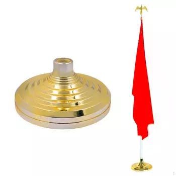 Внутренний держатель для флагштока, пластиковое основание, утяжеленное для устойчивости, универсальное, 12x5 дюймов