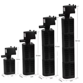 Внутренний фильтр 3 в 1 мощный насос для аквариумного фильтра 12 Вт 18 Вт 25 Вт 35 Вт насос для аквариума для фильтрации аквариума ультра-тихий