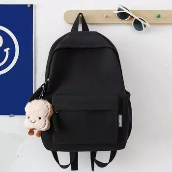 Внутренний карман на молнии для женщин, прочные рюкзаки, повседневные сумки с клапаном большой вместимости, мягкий холст