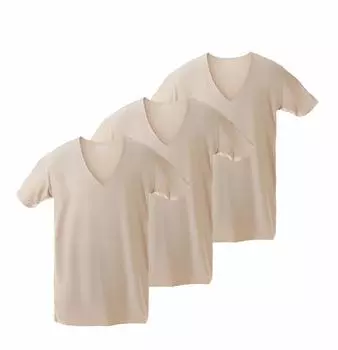 Внутренний комплект Inner Sweat Quick Cool V Teijin Beige L [весело.] Мужская рубашка, Лето, Впитывающая, Сушащая, На ощупь, 3, Шея, AIRCTIVE, бежевый