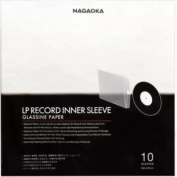 Внутренний конверт для пластинки NAGAOKA LP Внутренний пакет для пластинки из пергаминовой бумаги GRS-LP10 Подлинный оригинал из Японии
