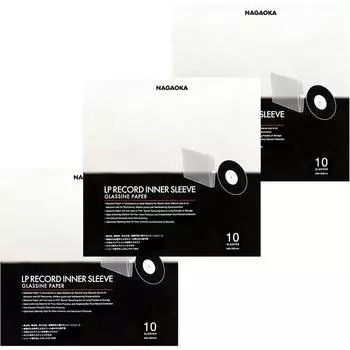 Внутренний конверт для пластинки NAGAOKA LP, внутренний пакет из пергаминовой бумаги, 10 штук x 3 комплекта, GRS-LP10X3, подлинный оригинал из Японии