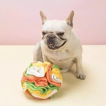 Внутренний рулон, обнюхивающий мяч, для домашних собак, кошек, разведывательная обучающая игрушка, забавный пузырь для домашних животных, резиновый мяч, нюхательный мяч S