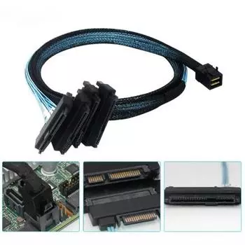Внутренний SFF-8643 Mini SAS HD к 29-контактным разъемам SFF-8482 с 15-контактным портом SAS