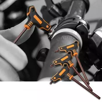 Внутренний шестигранный ключ с Т-образной ручкой, ручные инструменты, шестигранный ключ из хром-ванадиевой стали, оборудование для шестигранных ключей 40