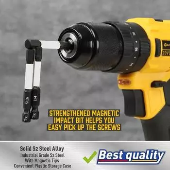 Внутренний шестигранный набор из десяти предметов, британский шестигранный ключ, набор сверл, ударная отвертка, сверло