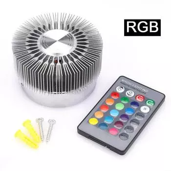 Внутренний светодиодный настенный светильник Sunflower 3 Вт, алюминиевый RGB-бра с дистанционным управлением для гостиной, коридоров, декора теплый белый