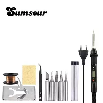 Внутренний термоэлектрический паяльник мощностью 80 Вт, 220 В, европейский стандарт, американский стандарт, 936H, паяльник с цифровым дисплеем чёрный