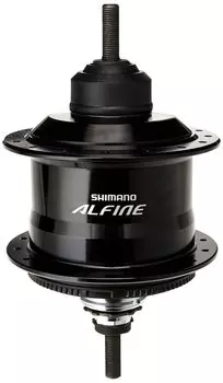 Внутренняя 11-скоростная втулка переключения передач SHIMANO, черная, 32H, вал 187 мм, 135 мм, совместима с ротором Center Lock ISGS700111BL ALFINE SG-S7001, длина OLD чёрный