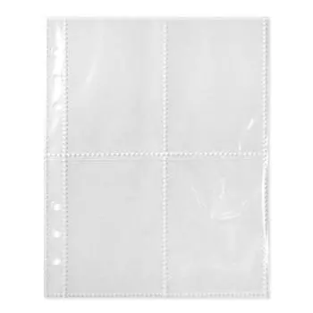 Внутренняя бумага для скоросшивателя с 6 отверстиями, 4 кармана