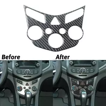 Внутренняя часть автомобиля, климат-контроль, черное углеродное волокно