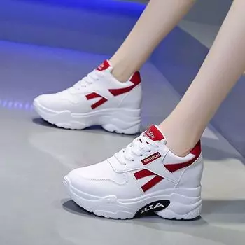 Внутренняя часть обуви для папы, женская обувь ins tide осень-зима корейская версия универсальная платформа повседневные спортивные белые туфли 35