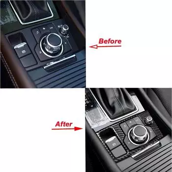 Внутренняя часть салона автомобиля, внутренняя крышка кнопки мультимедиа, отделка для Mazda 3 Axela 2017 2018, наклейка для автомобиля, стиль, аксессуары для автомобилей с левым рулем, интерьер