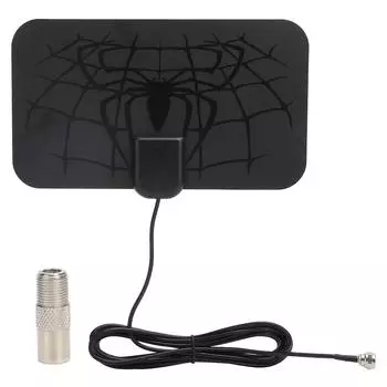 Внутренняя цифровая HD телевизионная антенна для приема сигнала, черная VHF170?240МГцUHF470?860МГц