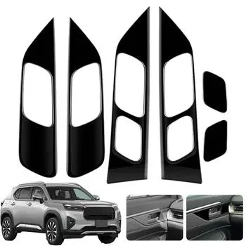 Внутренняя дверная ручка из углеродного волокна, подлокотник, крышка дверной чаши, рамка, наклейка для Honda WR-V WRV, аксессуары для салона автомобиля X9M1