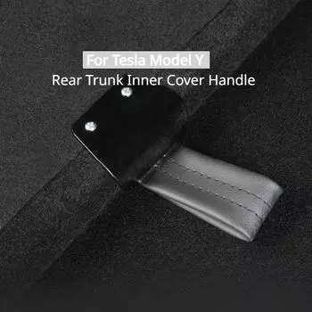 Внутренняя крышка багажника для Tesla Model Y Ручка Крышка багажника Ремни для натяжения троса Органайзер для уборки Аксессуары для замены шнурка