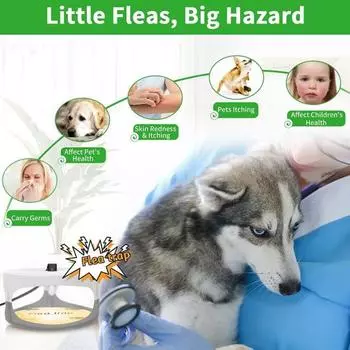 Внутренняя ловушка для блох с липкими досками. Простая в использовании. Подходит для домашних животных. Безвредная электрическая ловушка для мух. Фототаксис. Устройство для отлова блох. 1pc EU