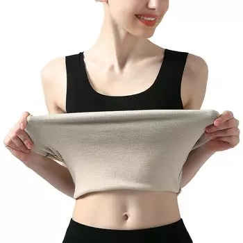 Внутренняя майка с начесом, теплое, холодное, термобелье с высокой мягкостью [HQYOULE] Нижнее белье, женский топ, без рукавов, подкладка, компрессионное, топы, майка, весна,