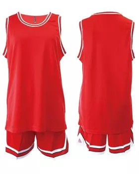 Внутренняя мгновенная баскетбольная майка и низ любой форменный номер ОК с включенной тканевой лентой [Fujitatsu] доставка, доставка, форма, красный