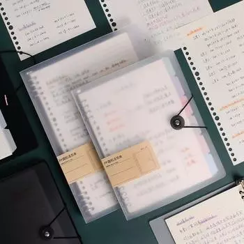 Внутренняя обложка A5/B5/A4 Обложка для папки с файлами 8 отверстий A4 Обложка для блокнота с отрывными листами Оболочка для документов B5 чёрный