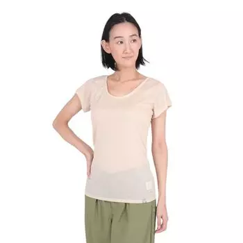 Внутренняя рубашка Cal Air Нижнее белье Легкая Прохладная рубашка с круглым вырезом и коротким рукавом Сухая, аэродинамическая, впитывающая пот, быстросохнущая, воздухопроницаемая, липкая бежевый