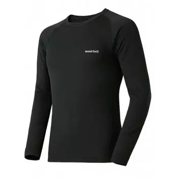 Внутренняя рубашка Geoline Medium weight light thermal round neck shirt XL1 Montbel Winter Cold Protection Skiing Snowboarding Shirt SML XL [Montbell] MW чёрный