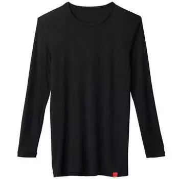 Внутренняя рубашка Hot Magic Soft Warm с круглым вырезом и рукавами MH1908 Black L [Gunze] 9/4 для мужчин