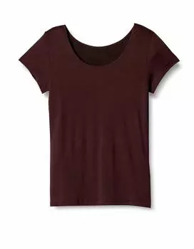 Внутренняя рубашка Mulenaite Quick Dry Inner с коротким рукавом U-образным вырезом Chocolat Japan L to Japanese Size [Atsugi] Женская (Эквивалент L)