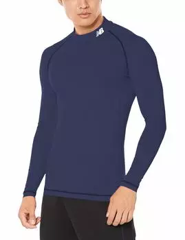 Внутренняя рубашка Stretch с длинным рукавом Dry Quick Dry Soccer Golf Navy M [New Balance] Мужская (JMTF7380) тёмно-синий