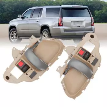 Внутренняя ручка двери с комплектом окантовки для 1995-2002 Chevy Chevrolet GMC Truck C1500 C2500 C3500 Suburban Tahoe Yukon 15708051 15708052