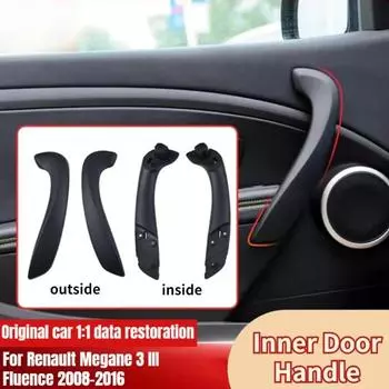 Внутренняя ручка передней левой и правой двери автомобиля с крышкой для Renault Megane 3 III Fluence 2008-2016 809600015R 197012651