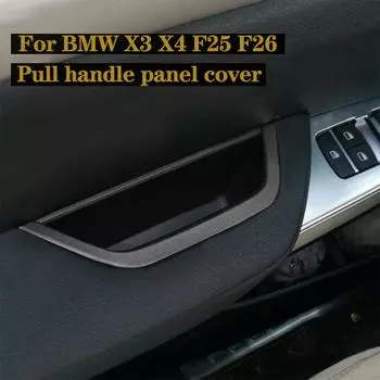 Внутренняя ручка внутренней двери автомобиля, накладка, совместимая с BMW F25 F26 X3 X4 2011-2017, передняя левая сторона, передняя правая Black-LHD