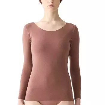 Внутренняя шерсть теплая, красивая, которую трудно УСПОКОИТЬ TC2646P Сахарно-коричневый [Gunze] смесь, удержание, трехмерный силуэт, талия, обрезанный см.,