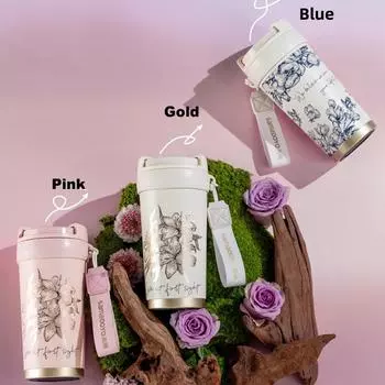 Внутренняя стенка с титаново-серебряным покрытием, термоизолированная чашка, переносная чашка, кофейная чашка, чашка для чая с фильтром, 500 мл синий