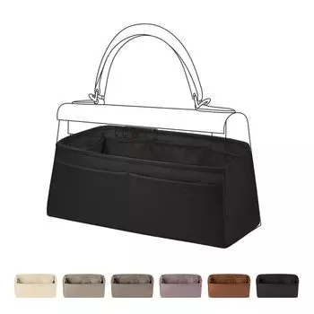 Внутренняя сумка DGAZ из роскошного шелкового атласа, сумка-тоут Kelly Kelly Kelly, сумка-в-зад, мини25/28/32/35 сумок (черный, мини1) чёрный