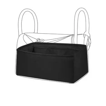 Внутренняя сумка DGAZ, роскошная шелковая атласная сумка-тоут, сумка Lindy Bag-in-back, 19/26/30 сумок (Черный, LD19) чёрный