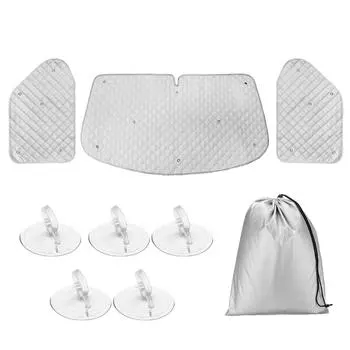 Внутренняя термозащитная крышка лобового стекла автомобиля, подъемная шторка, солнцезащитный козырек от солнца для VW T4 1990-2003 3PCS gainsboro