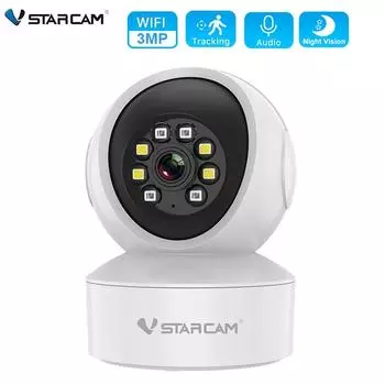 Внутренняя Wi-Fi камера 3MP Домашняя безопасность Мини IP-камера Беспроводная радионяня Полноцветное ночное видение CCTV Двухстороннее аудио AI Detect