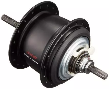 Внутренняя втулка SHIMANO 36H, черный вал 184 мм, 132 мм, совместима с роликовыми тормозами KSGC60118RAL, 8 скоростей, SG-C6011 (Эффективность привода высокая) Длина СТАРАЯ чёрный