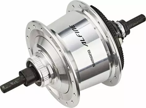 Внутренняя втулка SHIMANO BR, внутренняя 8S, серебристая, 32H, вал 187 мм, 135 мм, совместимая с ротором Center Lock ISGS70018BS, длина ALFINE SG-S7001, старая серебряный