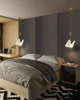 Внутренняя золотая светодиодная люстра, подвесной светильник для столовой, кухни, нордическая бабочка, подвесное освещение для спальни, гостиной Cool White