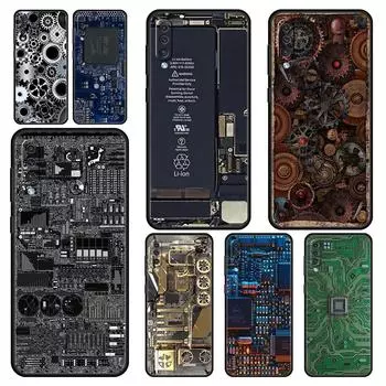 Внутри материнской платы чехол для телефона для Samsung A52 A50 A70 A10 A30 A40 A20S A20E A02S A12 A22 A72 A42 A32 5G A04s чехол Samsung A02