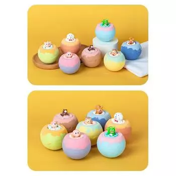 Внутри сюрприз пена для ванны шипучие веганские эфирные масла спа 1 шт бомбочки для ванны для детей с игрушками