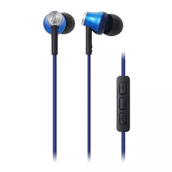 Внутриканальные наушники Audio Technica iPod/iPhone/iPad с микрофоном, синие ATH-CK330i BL