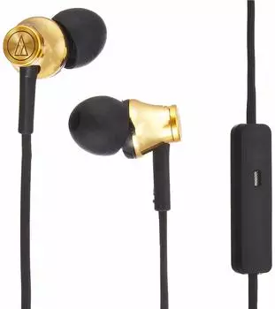 Внутриканальные наушники Audio Technica iPod/iPhone/iPad с микрофоном Gold ATH-CK330i GD