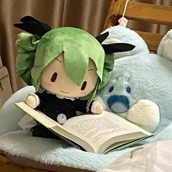 VOCALOld Handmade Custom Evil Angel Version of Hatsune Miku Stuffed Toy Fallen Angel fufu about 30cm