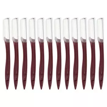 VOCOSTE брови нож для бровей складная бритва для бровей с чехлом для женщин набор из 12 красных